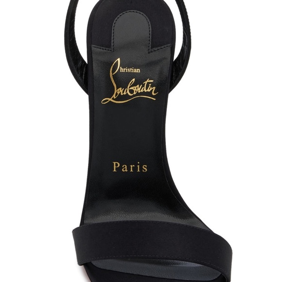 CHRISTIAN LOUBOUTIN Lipstrass Queen satin sandals BNIB EU 39.5/40 - Picture 4 of 15